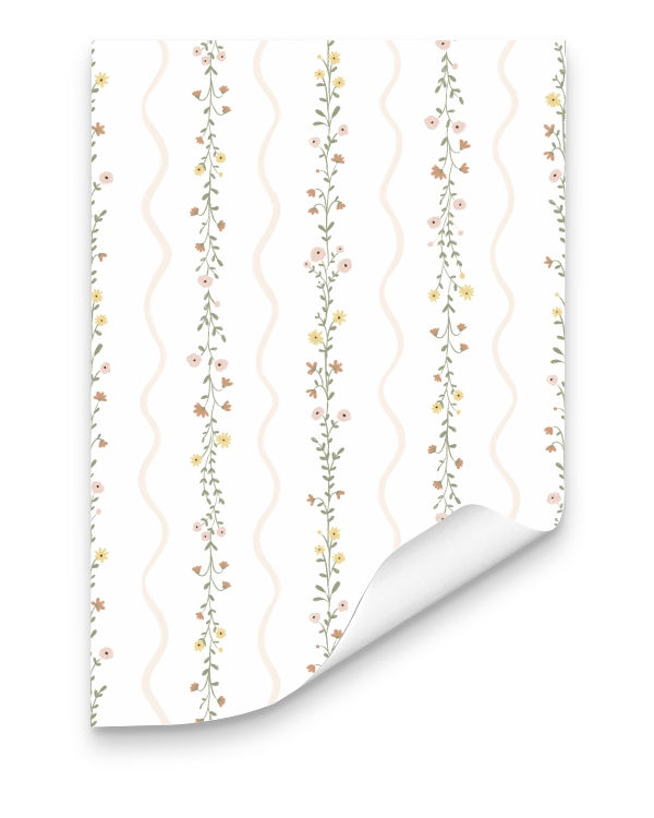 Miniatura: papel de parede floral