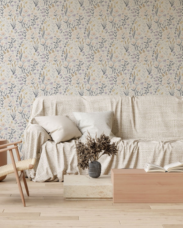 papel de parede florido