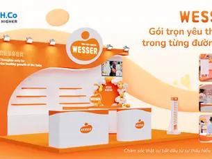 WESSER booth at VIETBABY FAIR 2025 – Designed & Built by A.H.Co