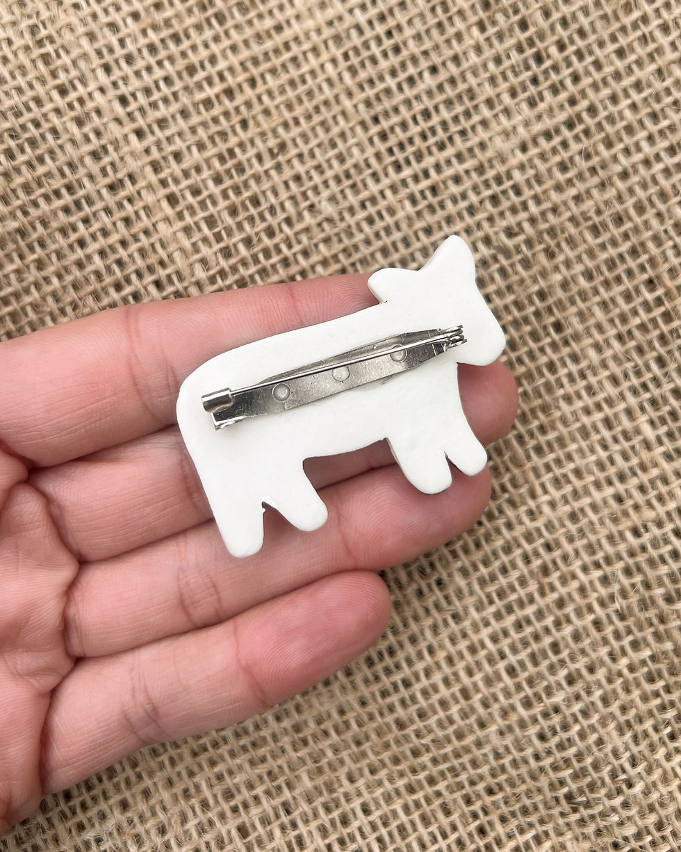 Thumbnail: Ceramic Brooch: Cow