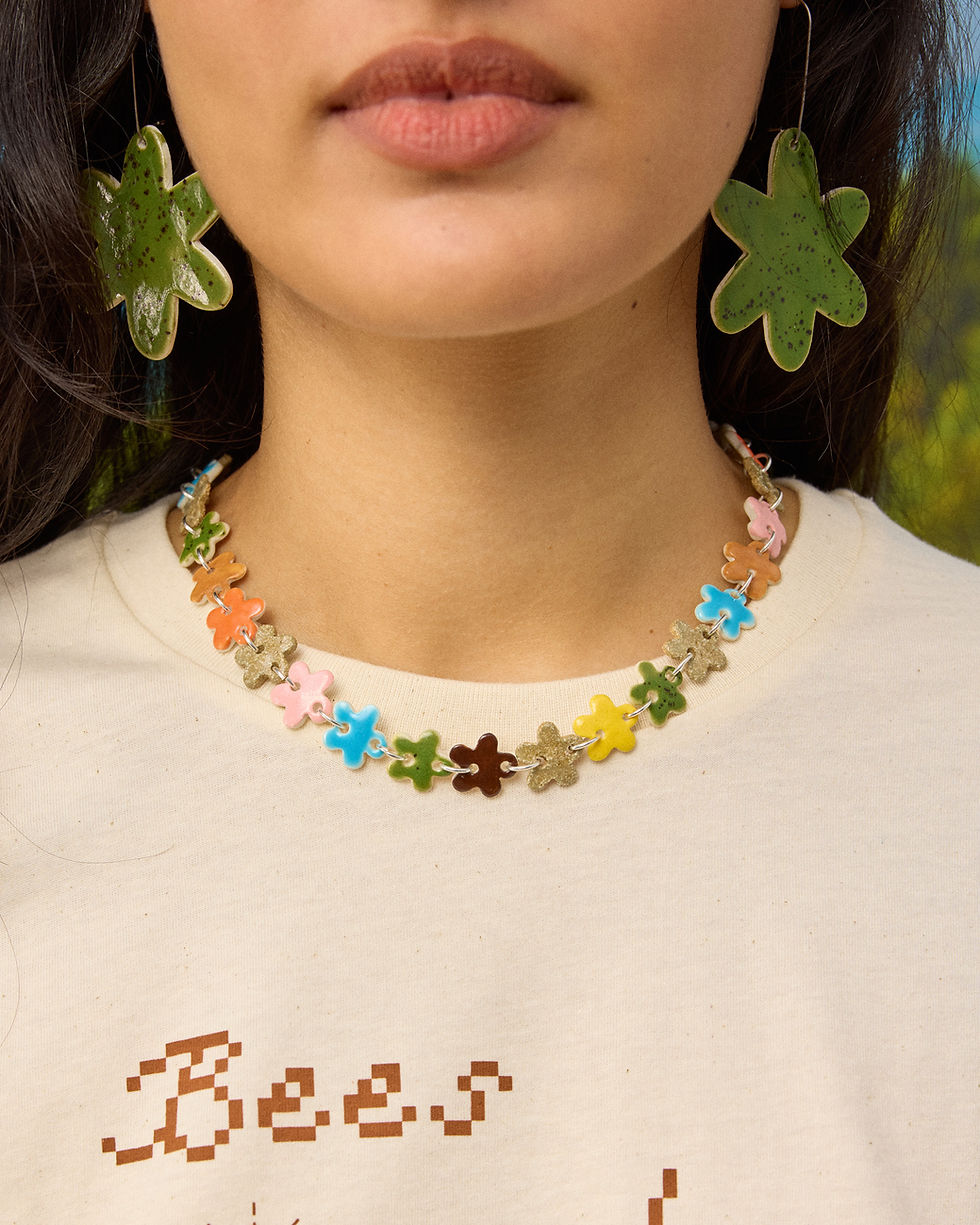 Thumbnail: Flower Chainmail Necklace