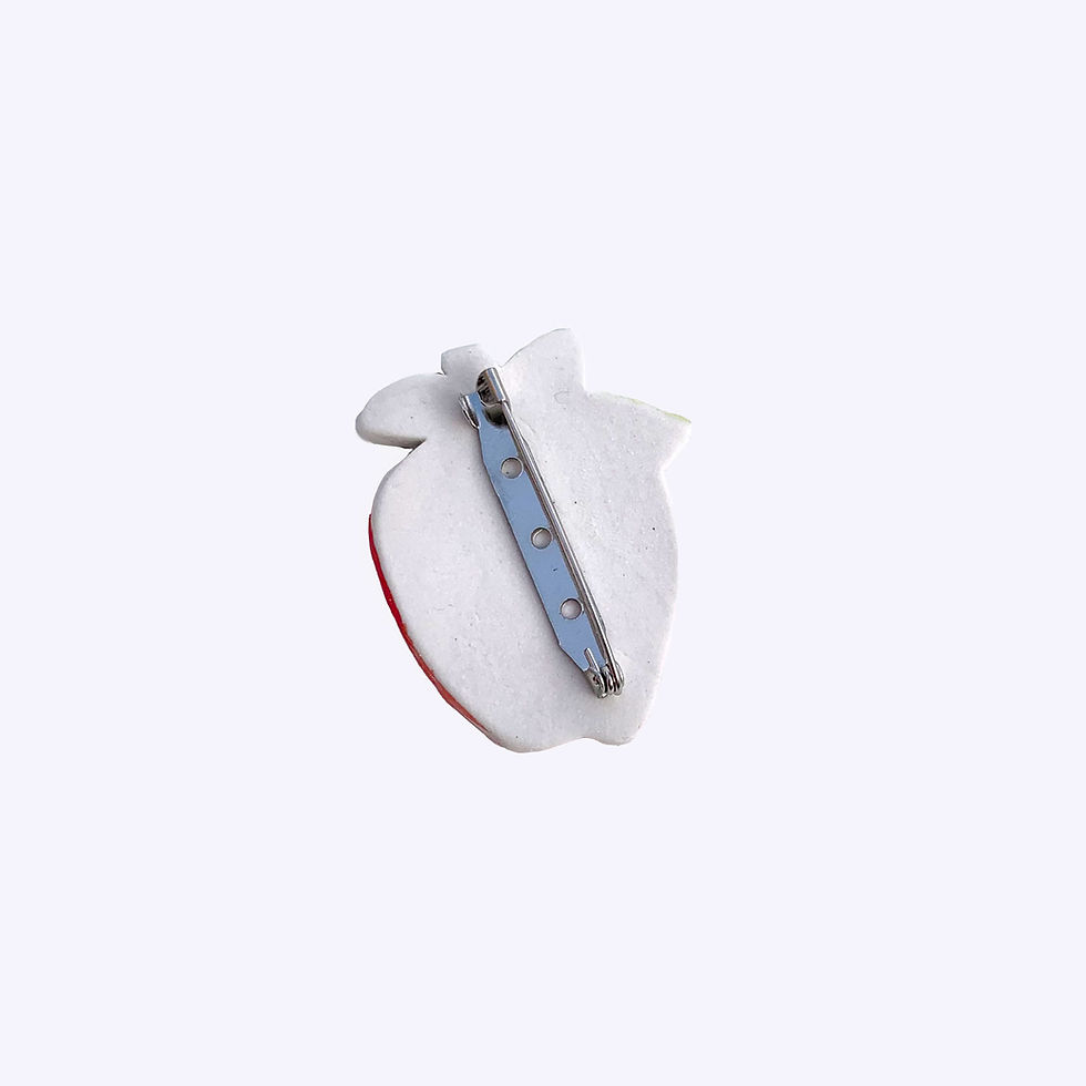 Thumbnail: Ceramic Brooch: Strawberry
