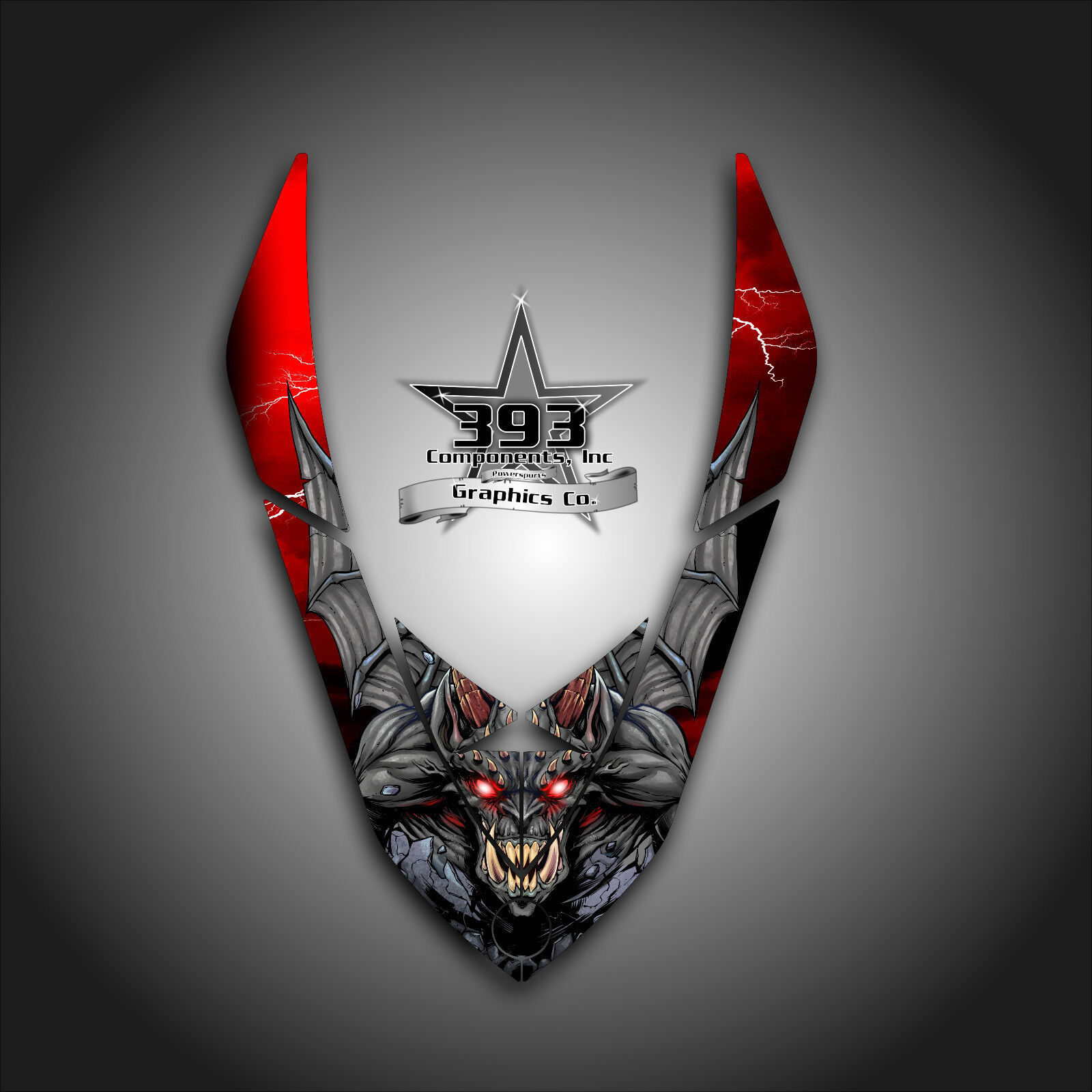 SKI DOO REV XP SNOWMOBILE SLED GRAPHICS DECAL STICKER HOOD WRAP GUARDIAN RED