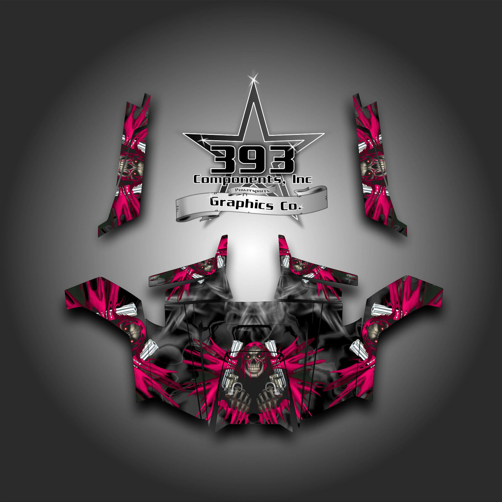 Polaris RZR 900 XP UTV Wrap Graphics Decal Kit 2011-2014 Unleashed Pink