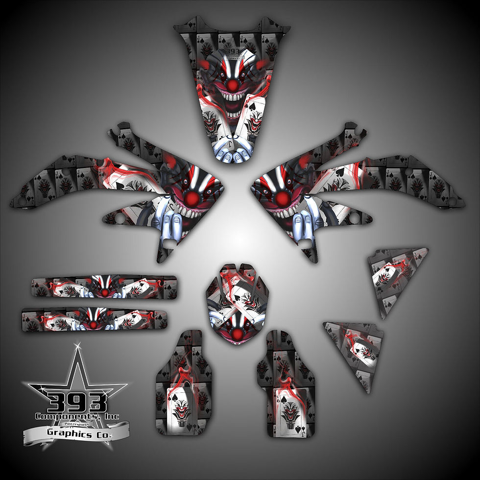 Thumbnail: HONDA 2004-2009 CRF250 & 2005-2008 CRF450 GRAPHICS WRAP DECALS CRF EVIL JOKER