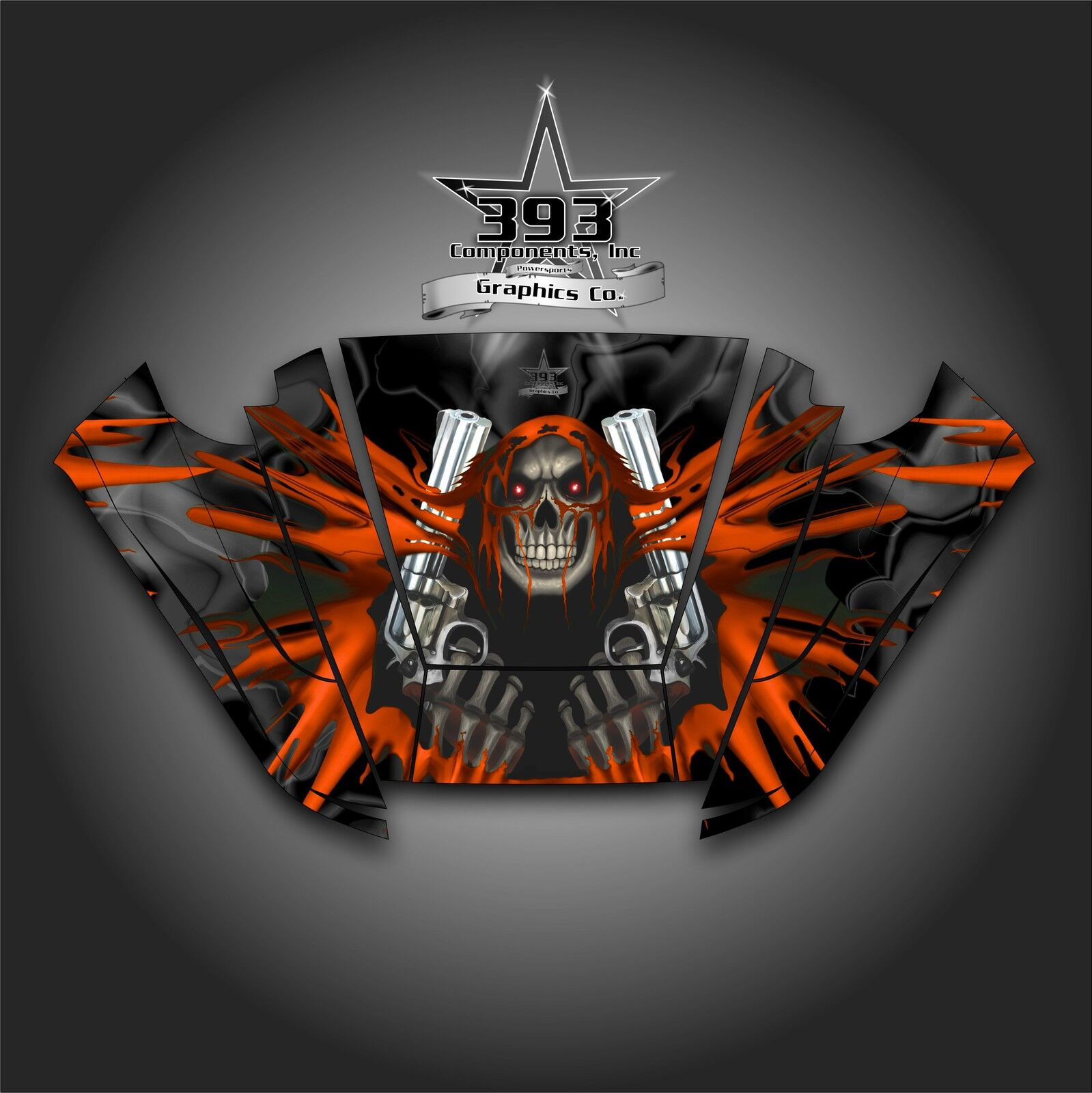 Arctic Cat Wildcat Trail Graphic Decal Kit Wrap Hood Unleashed Black Orange
