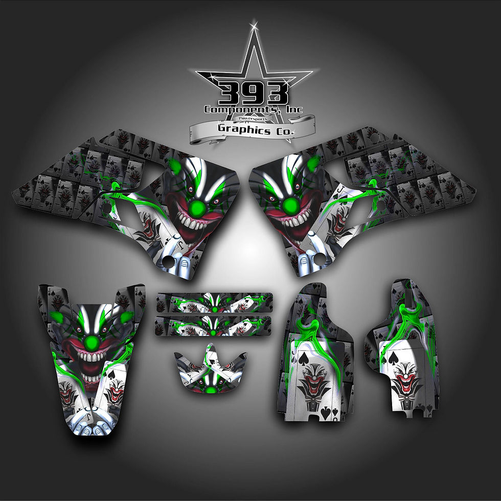 Thumbnail: YAMAHA YZ125 YZ250 1996 - 2017 2-STROKE GRAPHICS KIT DECALS EVIL JOKER
