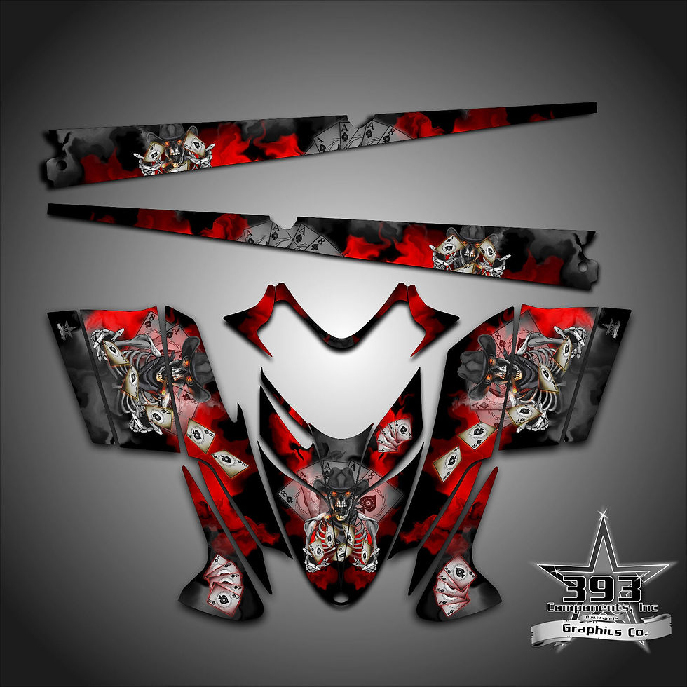 Polaris IQ RMK Shift Dragon Graphics Decal Wrap 05-12 with Tunnel Outlaw Red