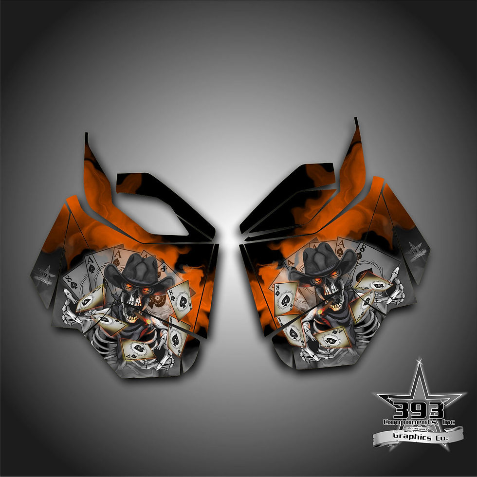 SKI-DOO REV XM SUMMIT SNOWMOBILE SLED SIDE PANEL GRAPHICS WRAP OUTLAW ORANGE