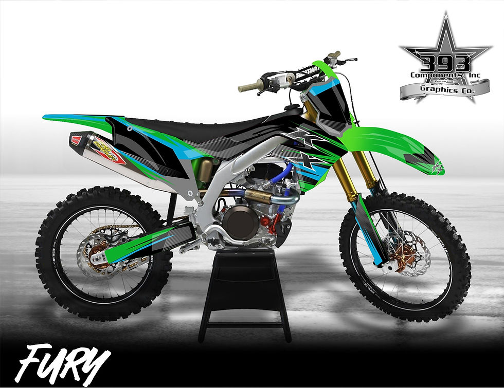 Thumbnail: Kawasaki KX450F 2019-2023  / KX250F 2021-2024 Graphics Kit Fury