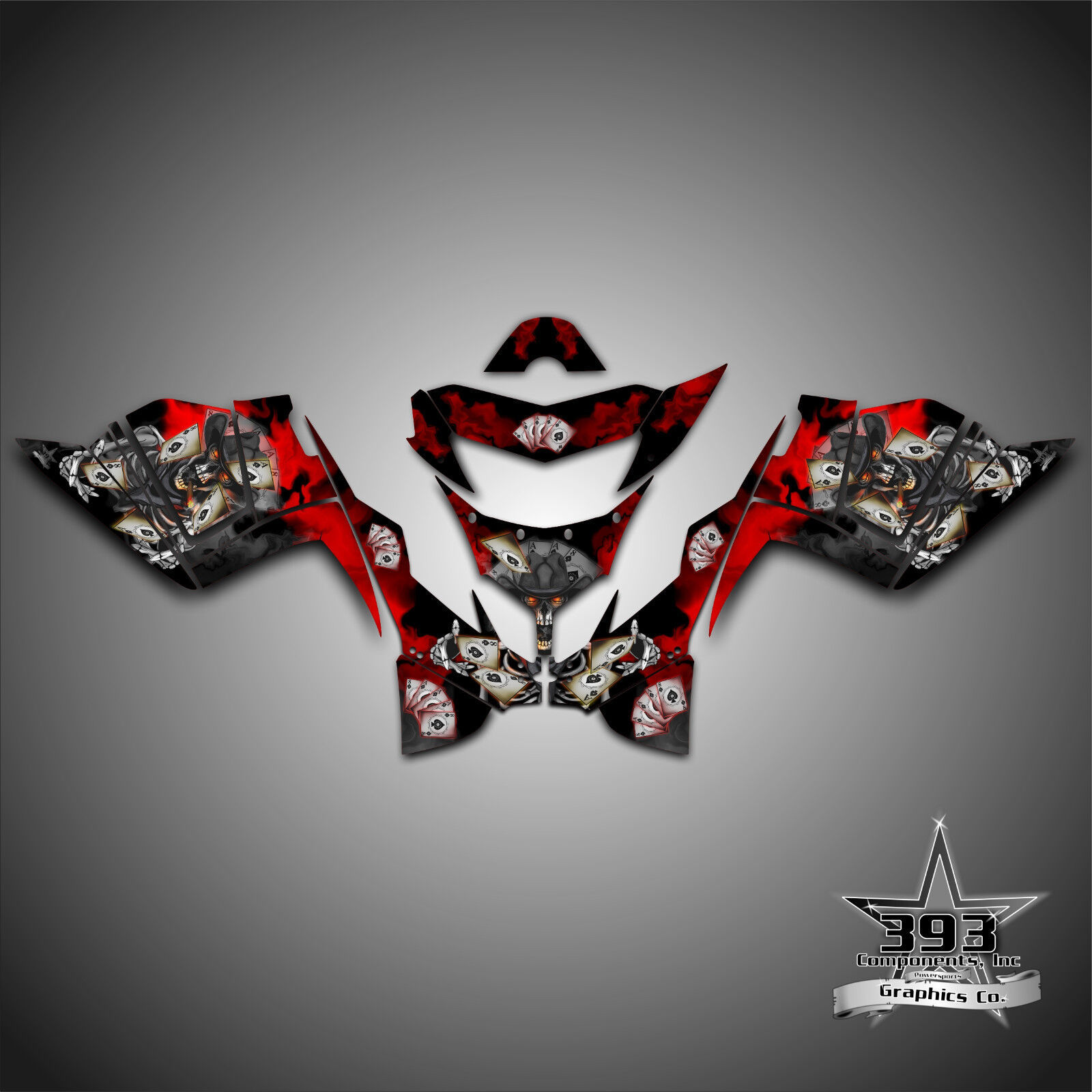 POLARIS IQ RACER 2005-2015  DECALS GRAPHICS WRAP OUTLAW RED