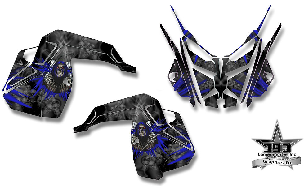 Thumbnail: Polaris Matryx Wrap Side panel hood Graphics Decal 2022-2024 Unleashed Skull