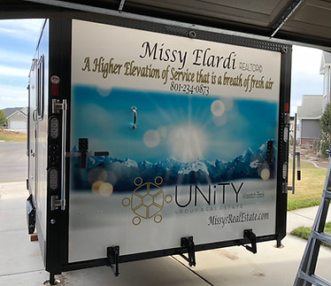 realtor rear trailer door wrap