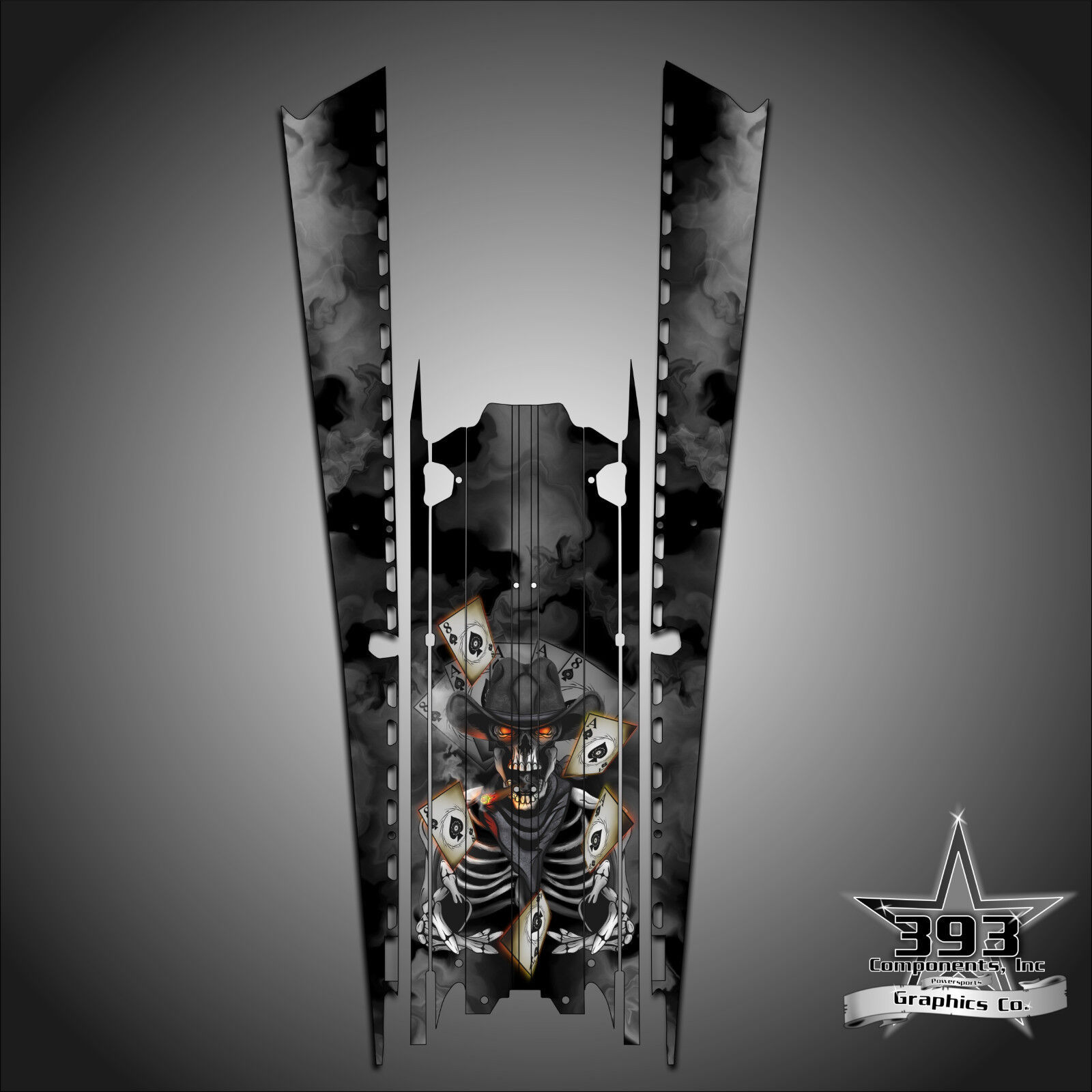 2016-2018 POLARIS AXYS 163' Tunnel Decal Sticker Wrap Graphics Outlaw Black