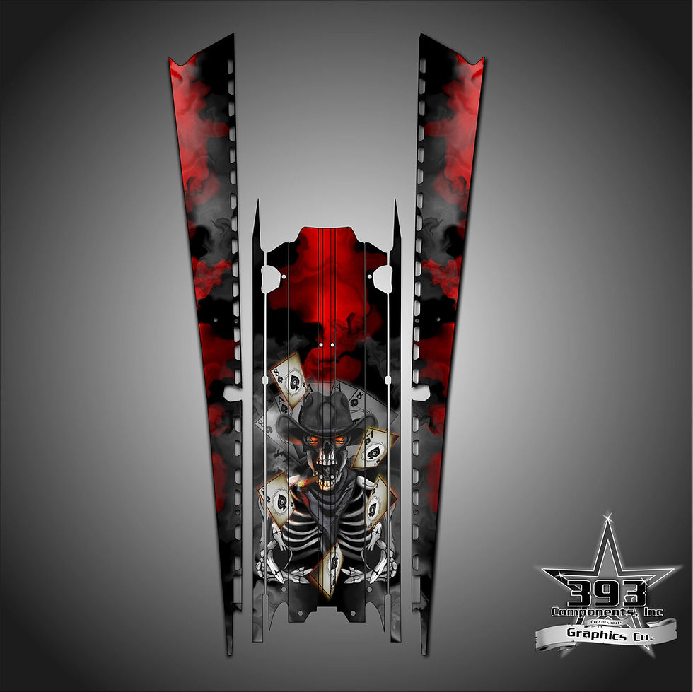 2016-2018 POLARIS AXYS 163' Tunnel Decal Sticker Wrap Graphics Outlaw Red
