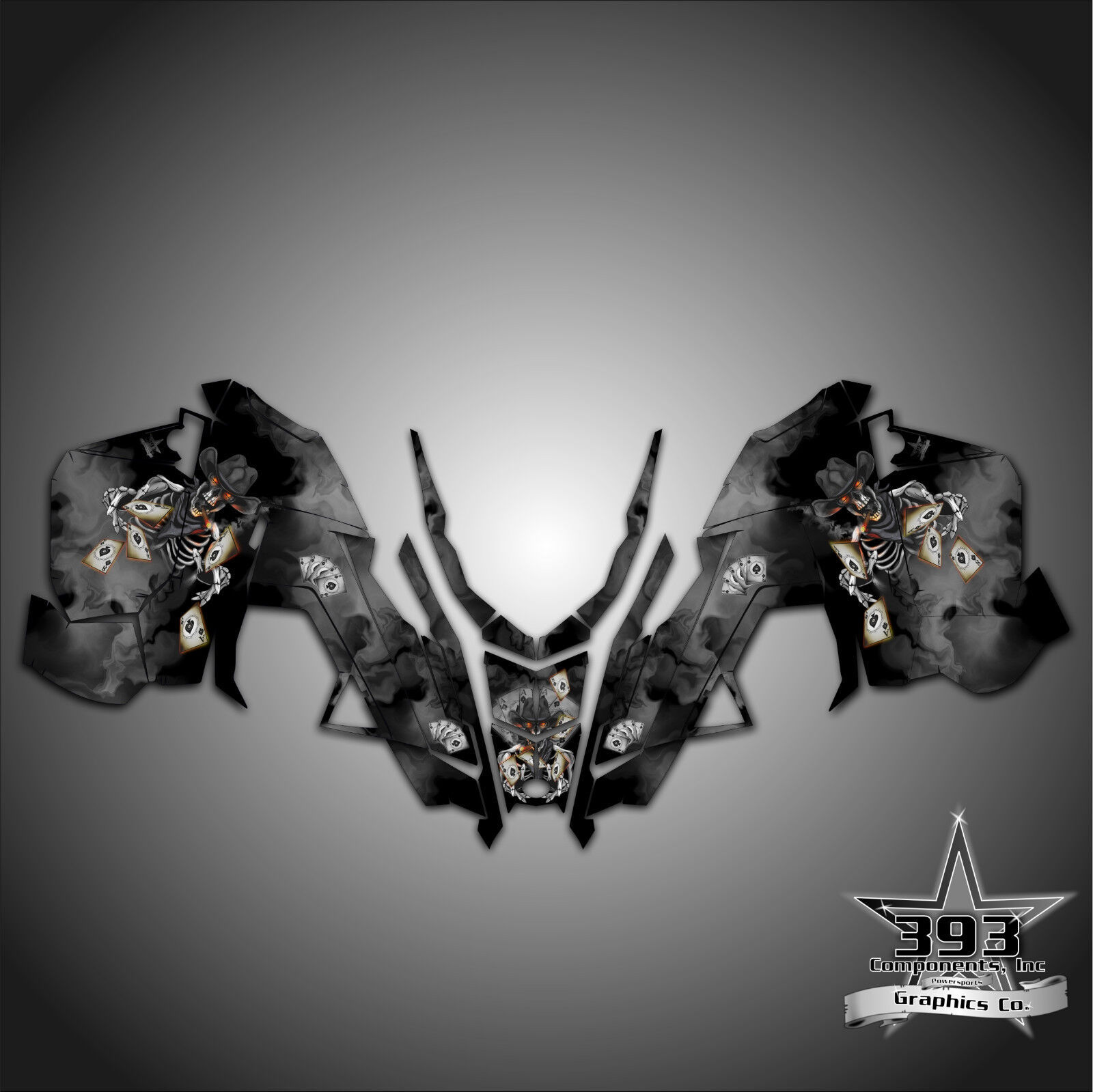 2015-2019 POLARIS AXYS Decal Sticker Wrap Graphics Outlaw Black
