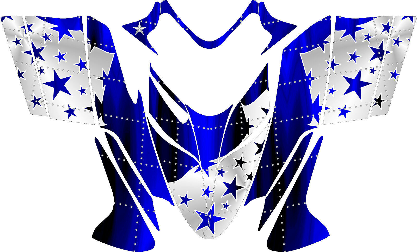 Polaris IQ RMK Shift Dragon Graphics Decal Sticker Kit 2005 - 2012 Stars Blue