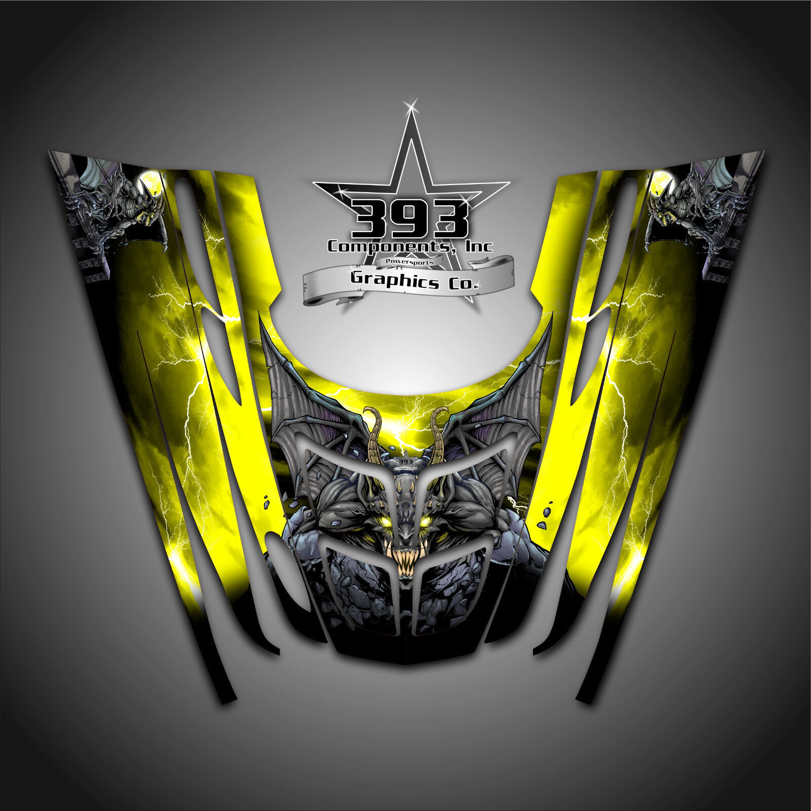 GRAPHICS DECAL WRAP POLARIS GEN II 2, 1999 2000 2001 2002 2003 GUARDIAN YELLOW