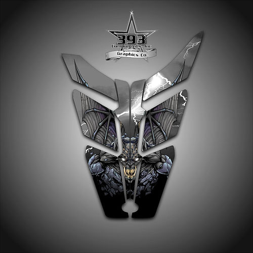 2010 - 2015 POLARIS PRO RMK - RUSH Decal Hood Wrap Graphics Guardian Black