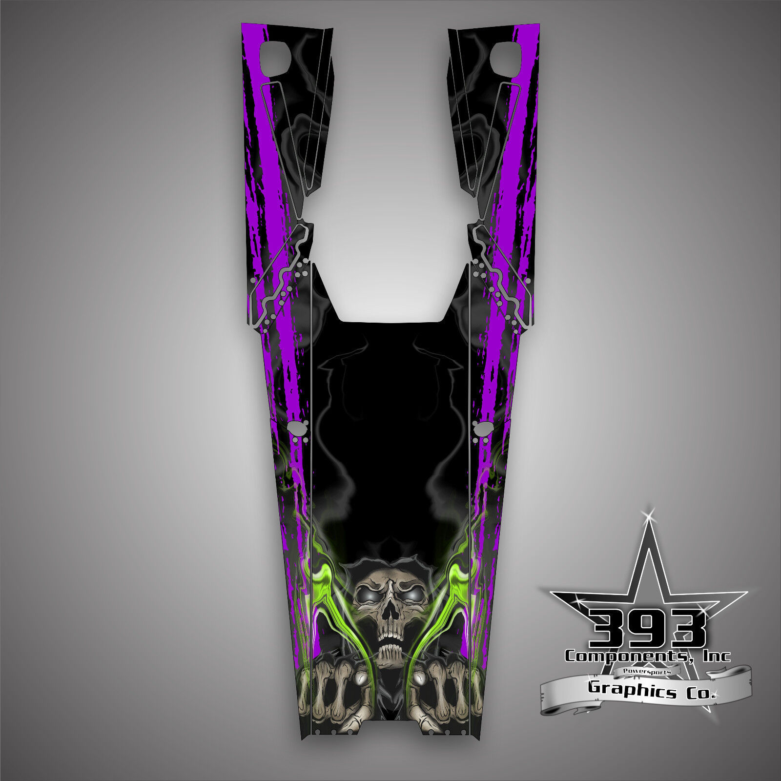 2019 Arctic Cat Alpha M8000 M 800 165' Tunnel Wrap Graphics Decal Wrath Skull