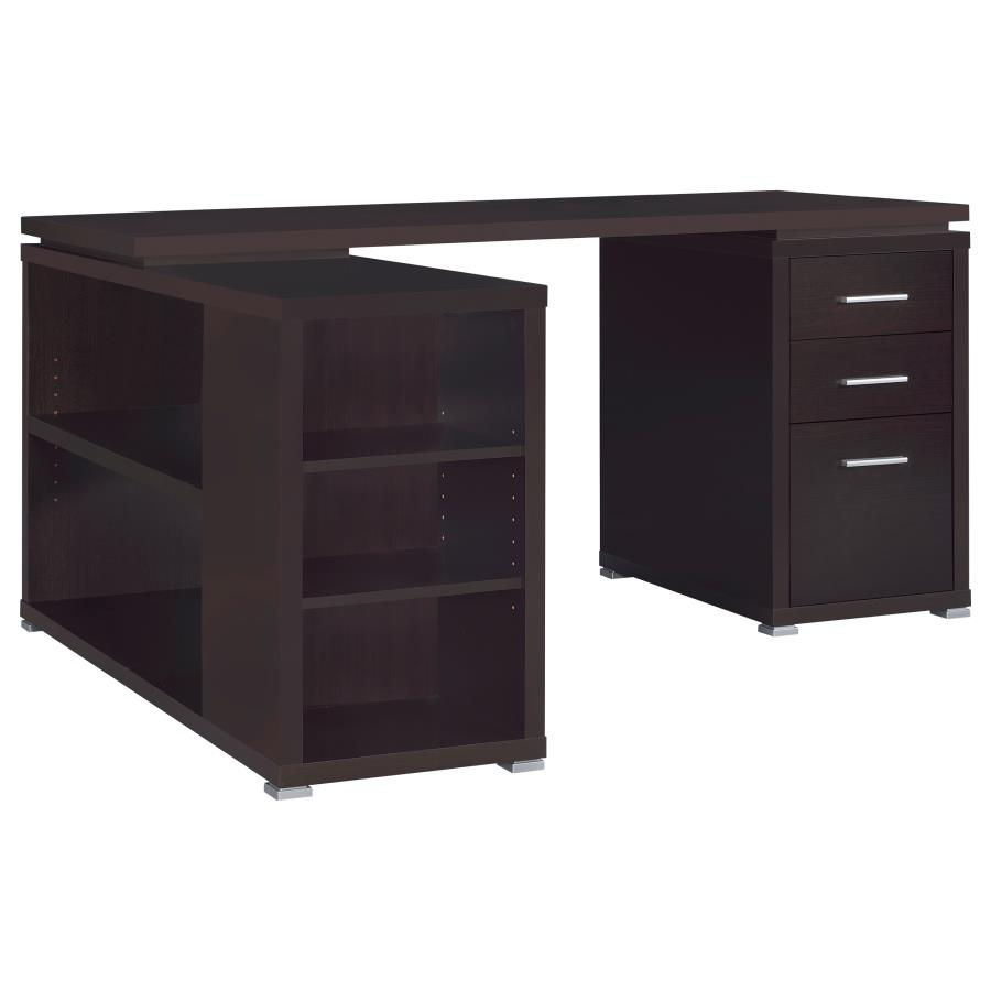 Thumbnail: Yvette L-shape Office Desk Cappuccino