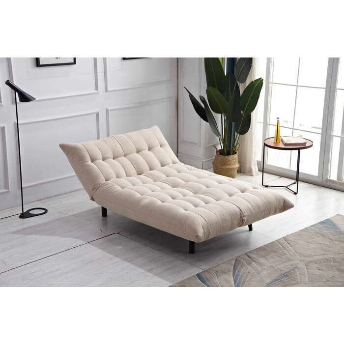 Thumbnail: BEIGE Multi-Functional Click Clack Plush Futon