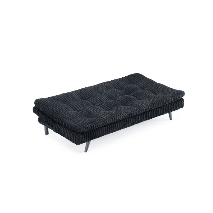 Thumbnail: DARK GRAY Corduroy Pillow Top Plush Futon Bed