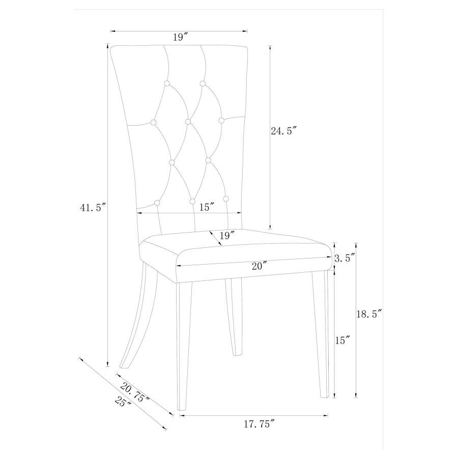 Thumbnail: Kerwin 7-piece Rectangular Dining Table Set Grey and Chrome