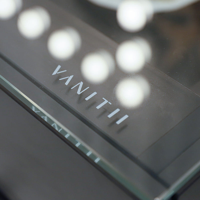 Thumbnail: VANITII Eva Vanity Desk - 13 Storage Drawers -Black