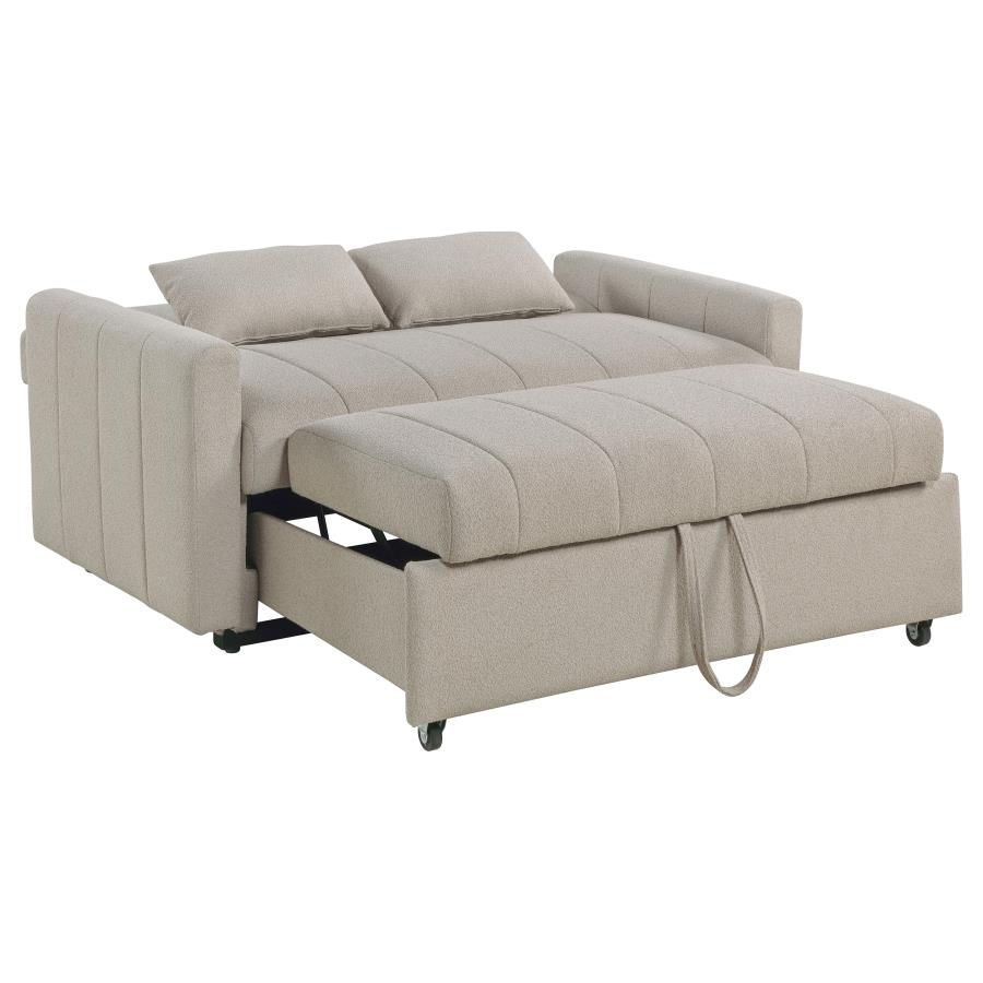 Thumbnail: Portland Boucle Upholstered Sleeper Sofa Bed Copper