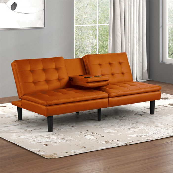 Eidsberg Futon Sofa Bed IN ORANGE-BLACK-GRAY-BROWN