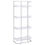 Thumbnail: Ember 4-shelf Bookcase White High Gloss and Chrome