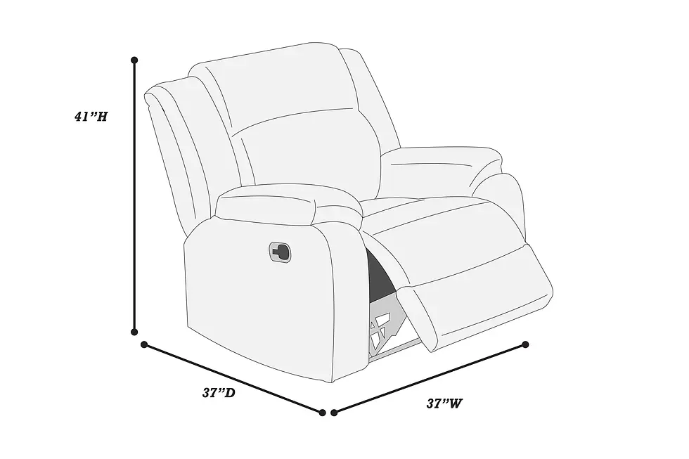 Thumbnail: MANUAL GLIDER RECLINER SMOKE GRAY COLOR