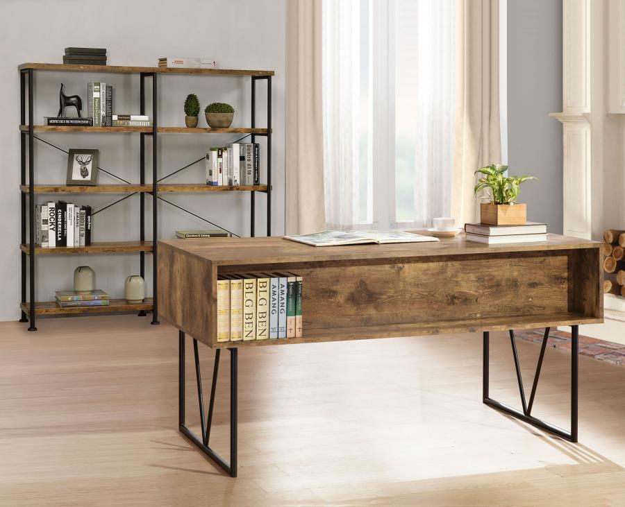 Thumbnail: Analiese 4-drawer Writing Desk Antique Nutmeg