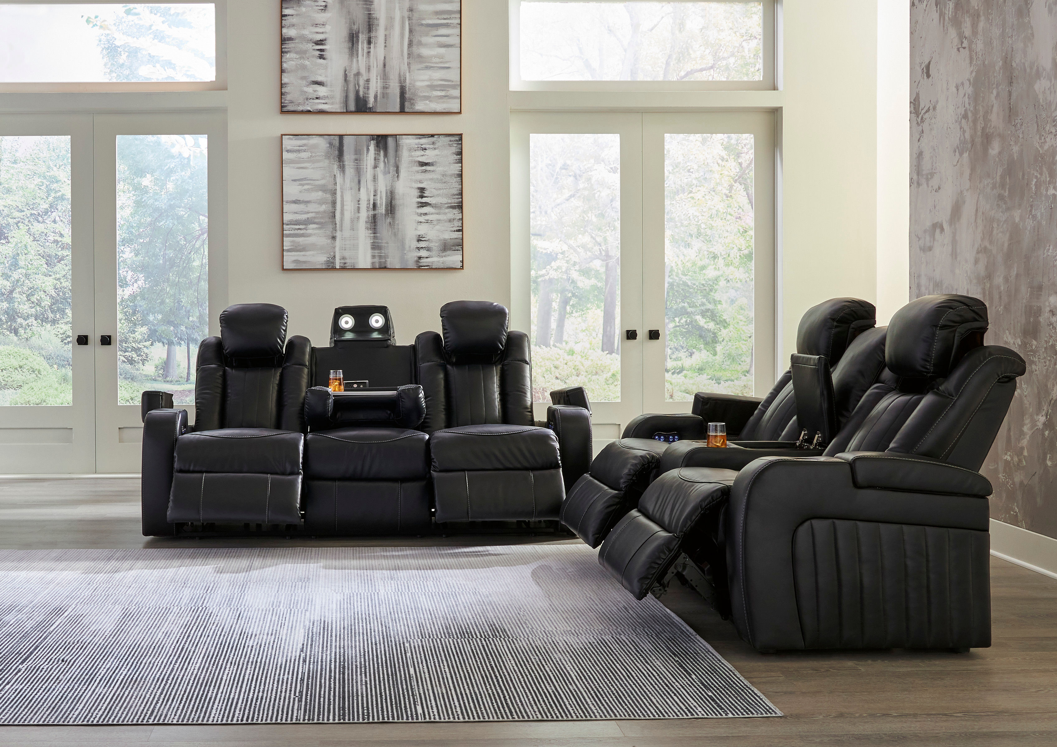 Caveman Den Sofa and Loveseat POWER RECLINERS