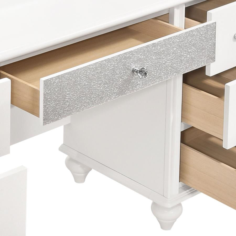 Thumbnail: Barzini 7-drawer Vanity Set with LED Mirror  Lighting White