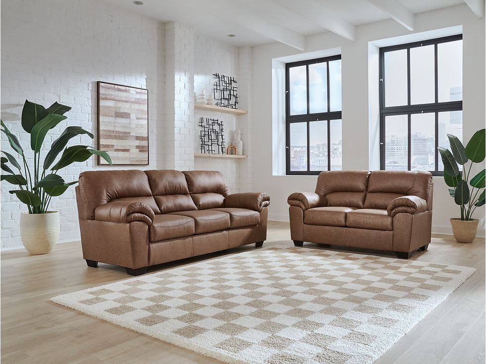 Thumbnail: Whitlock Sofa and Loveseat IN UMBER OR CARAMEL COLOR