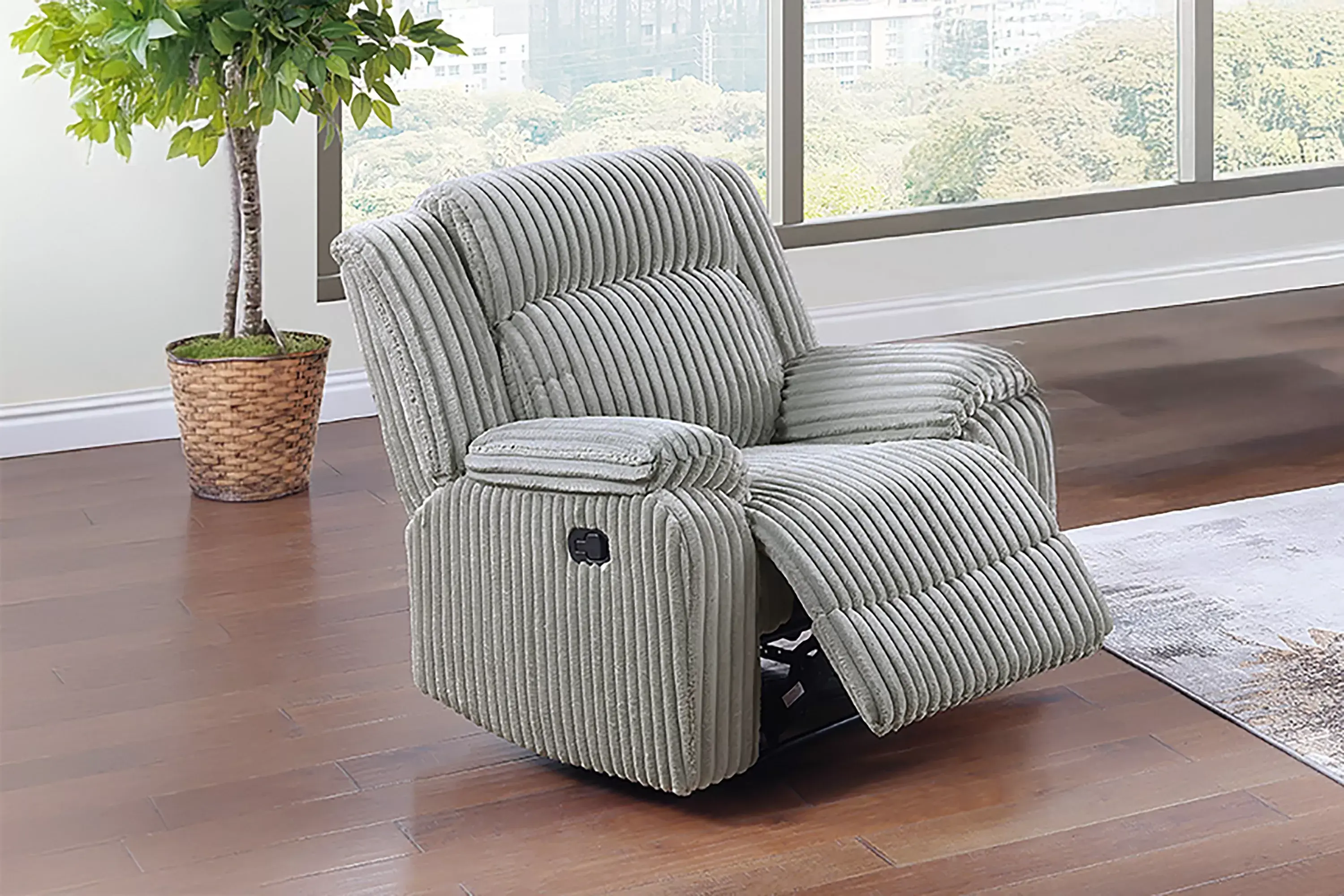 MANUAL GLIDER RECLINER IN ASH COLOR