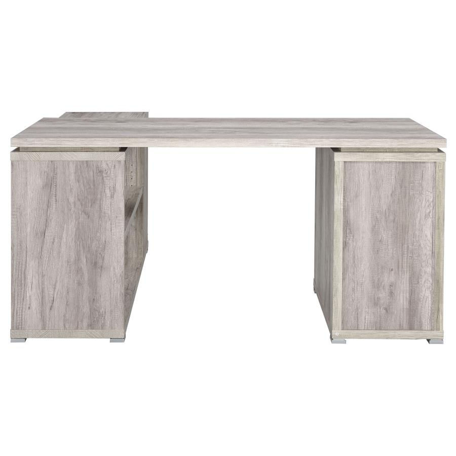 Thumbnail: Yvette L-shape Office Desk Grey Driftwood