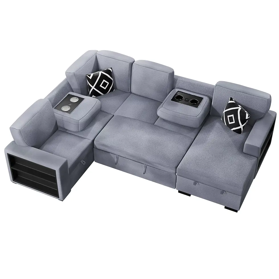 Thumbnail: 4-Piece Convertible Sectional