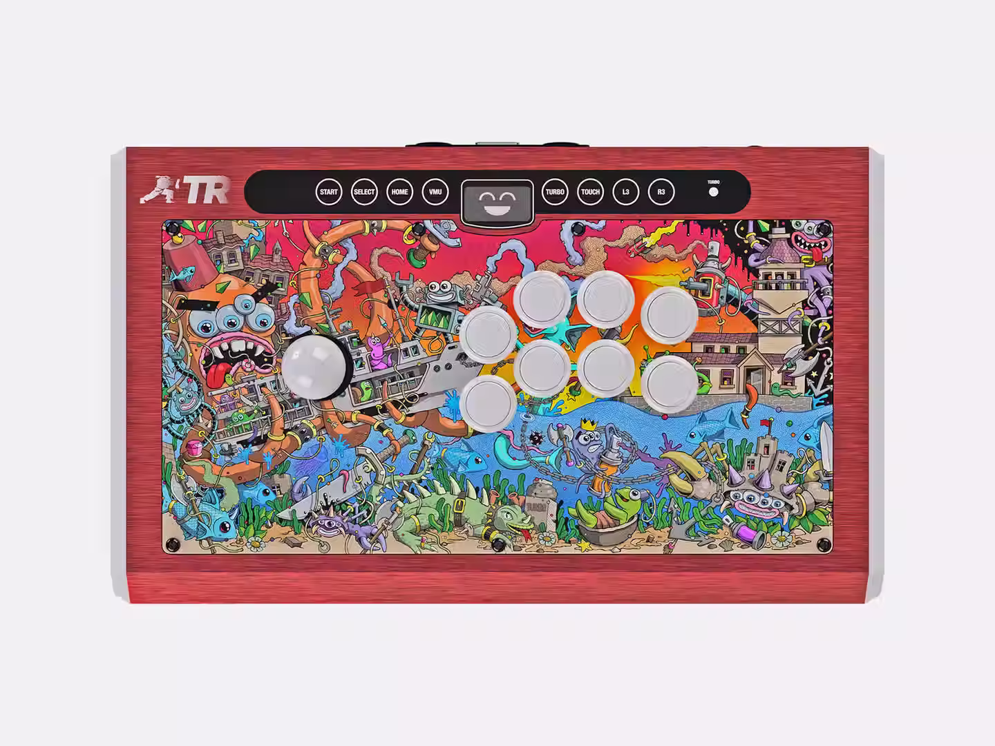 Red Octopus Arcade Stick