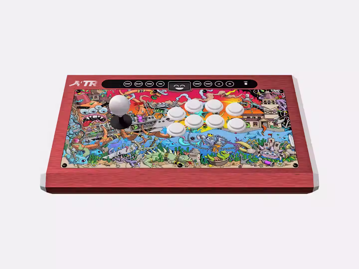 Red Octopus Arcade Stick