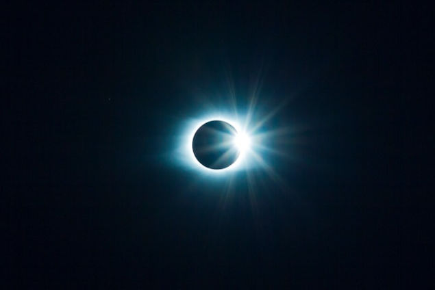 Licht hinter einem Planeten