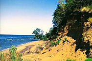 Ulynovsk along water and yellow sand