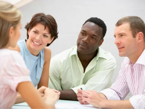 Personen Gruppe kommunizieren