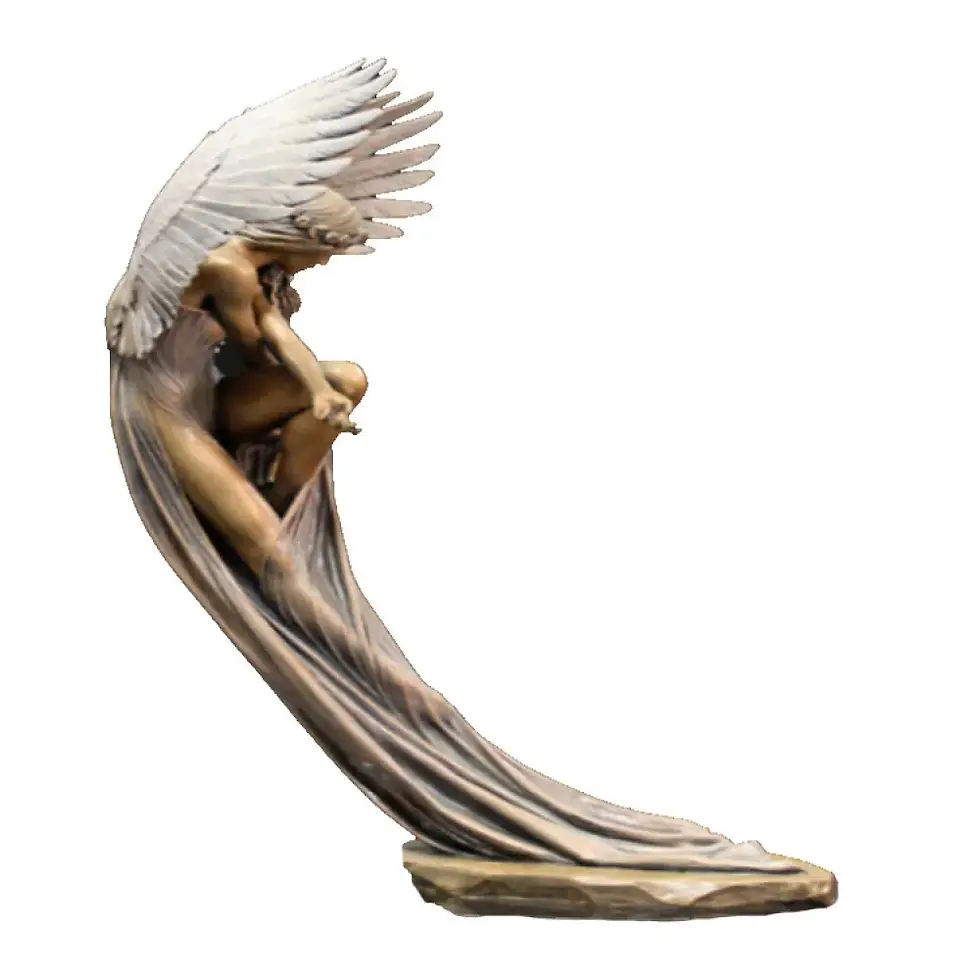Miniature : Redemption Angel Home Decoration Resin Crafts European Desktop Bookcase