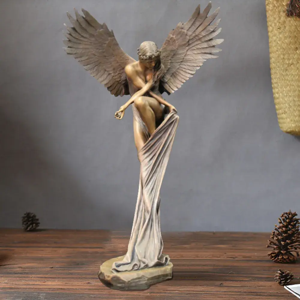 Redemption Angel Home Decoration Resin Crafts European Desktop Bookcase