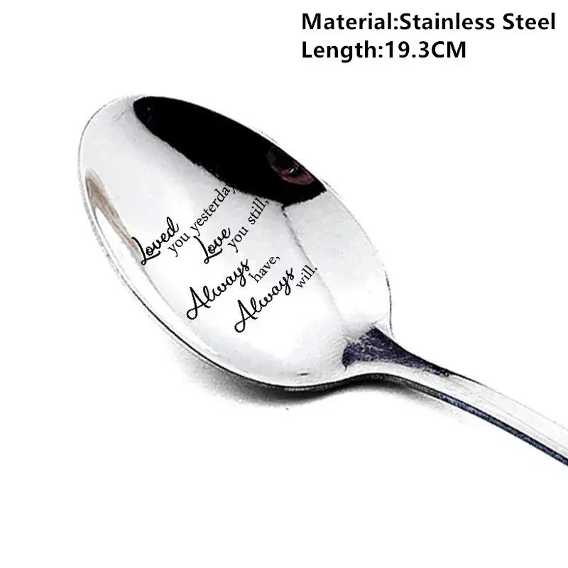 Μικρογραφία: 2021 Valentines Day Gift Anniversary Gift for Boyfriend Stainless Steel Spoon 