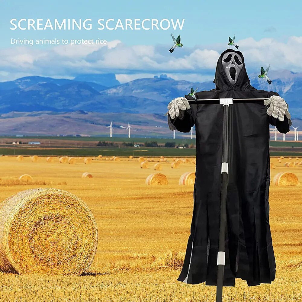 Garden Ghostface Scream Scarecrow Outdoor Ghostface Scarecrow Hanging Scary