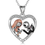 Pikkukuva: Halloween Skeleton Couple Necklace For Women Men Crystal Zircon Heart Choker